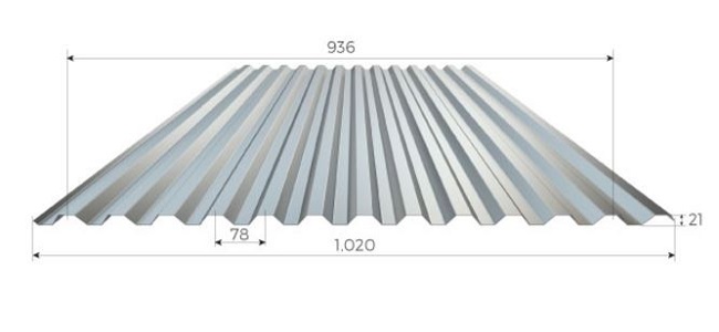 Chapa metálica para tejado Medidas entre 9mts — Casteras